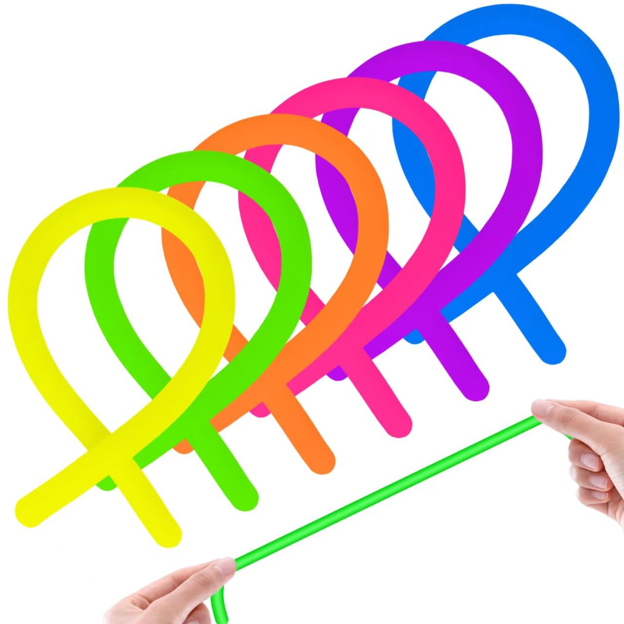 ZIBUYU® 6PCS Colorful Fidget Noodles ZIBUYU® 6PCS Colorful Fidget Noodles